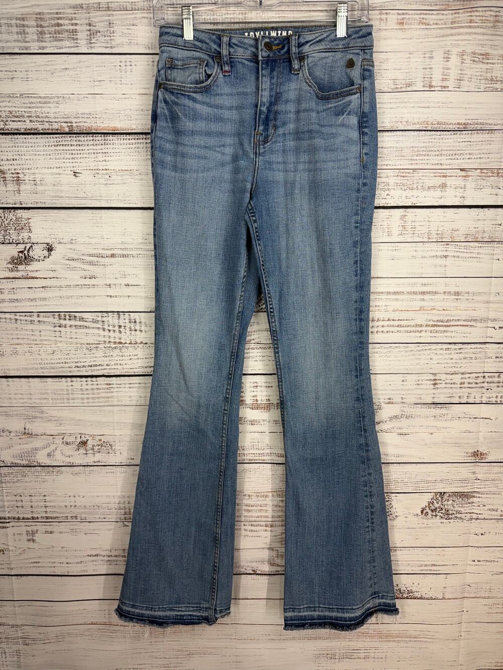 Idyllwind High Rise Flare Jeans 6 Long 6x36 Boho Western Light Wash Stretch